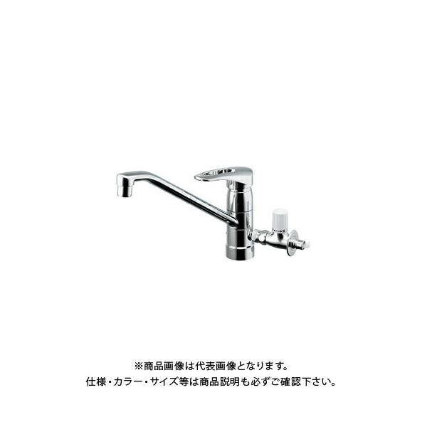 カクダイ シングルレバー混合栓(分水孔コックつき) 117-052 (水栓金具