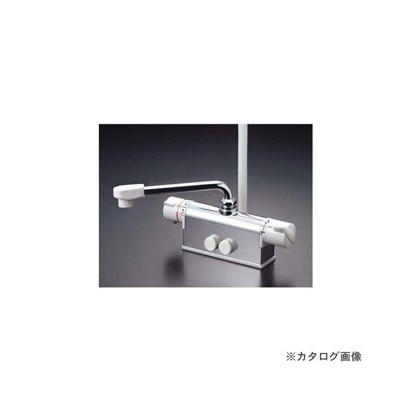 KVK デッキ形サーモスタット式シャワー 300mmパイプ付(寒冷地用