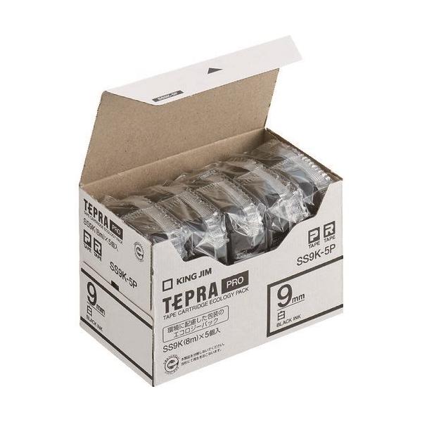 KING JIM �y�����z�u�e�v���vPRO�e�[�v 9mm �G�R�p�b�N(5����)/�����x��/������ ����8m SS9K-5P