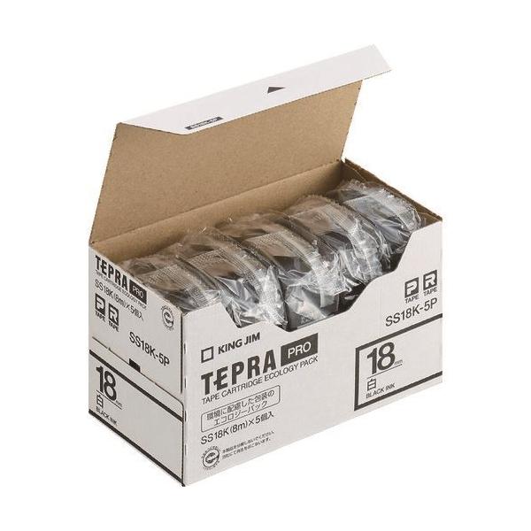 KING JIM �y�����z�u�e�v���vPRO�e�[�v 18mm �G�R�p�b�N(5����)/�����x��/������ ����8m SS18K-5P