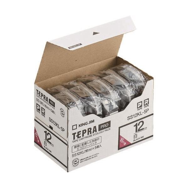 KING JIM �y�����z�u�e�v���vPRO�e�[�v 12mm �G�R�p�b�N(5����)/�����x��/������ �����O�e�[�v ����8m SS12KL-5P