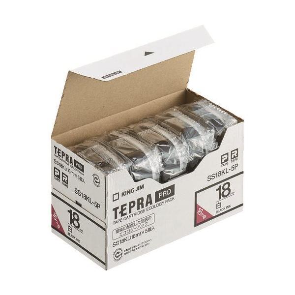 KING JIM �y�����z�u�e�v���vPRO�e�[�v 18mm �G�R�p�b�N(5����)/�����x��/������ �����O�e�[�v ����8m SS18KL-5P