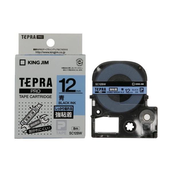 KING JIM �y�����z�u�e�v���vPRO�e�[�v 12mm ���S�����x�� ���x��/������ ����8m SC12BW