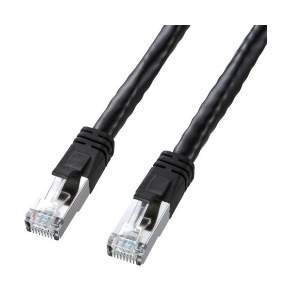 SANWA CAT6 LAN�P�[�u�� PoE�Ή��^�C�v �u���b�N 15m KB-T6POE-15BK