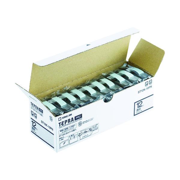 KING JIM �y�����z�u�e�v���vPRO�e�[�v 12mm �G�R�p�b�N(5����)/�������x��/������ ����8m ST12K-10PN