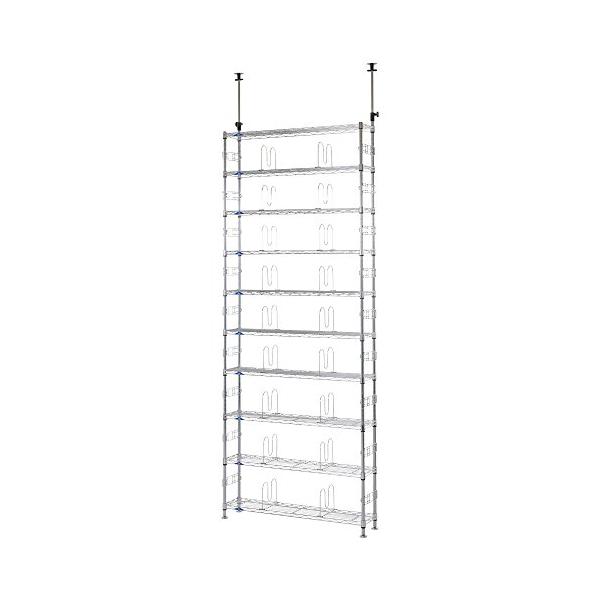 ドウシシャ ルミナス フィール 突っ張りラック 本棚 壁面収納棚 幅90