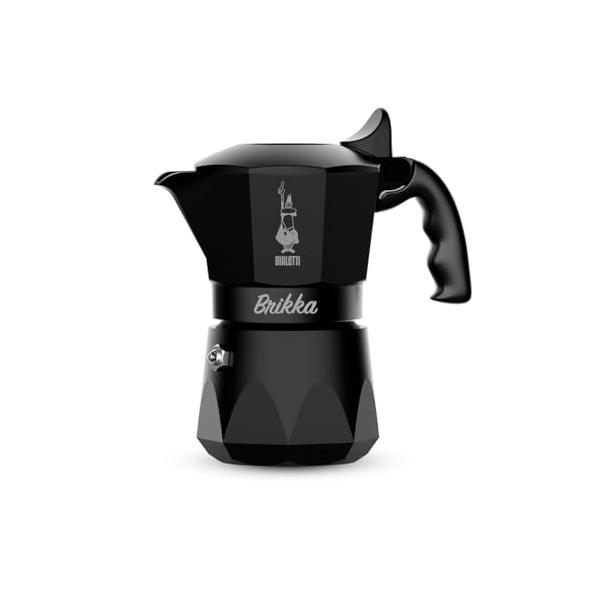 【日本限定色】BIALETTI(ビアレッティ) ブリッカ ブラック 2カップ 直火式 (コーヒーメーカー エスプレッソメーカー マキネッタ)
