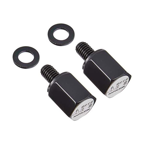 タナックス バイクミラー ナポレオン ネジ径変換アダプタ― ブラック 【正10mm→正8mm】 C-1