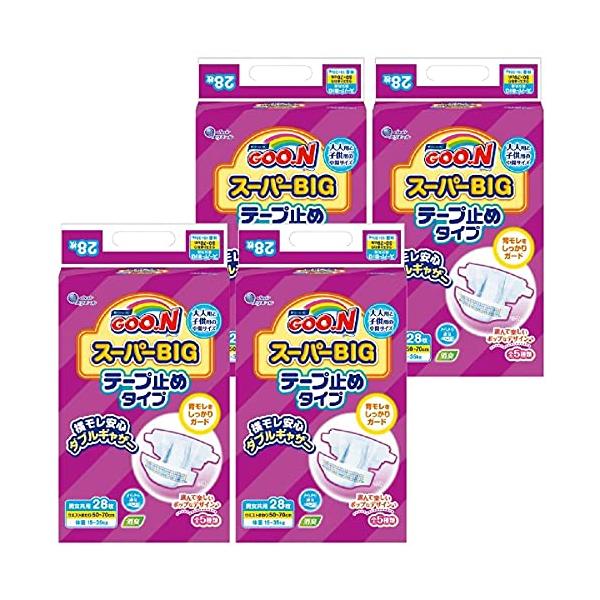他サイト： 【テープ スーパーBIG】グーン (15~35kg)112枚(28枚×4) [ケース販売]の商品画像
