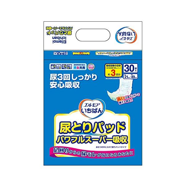 エルモアいちばん 尿とりパッド パワフルスーパー吸収30枚 3回吸収 1