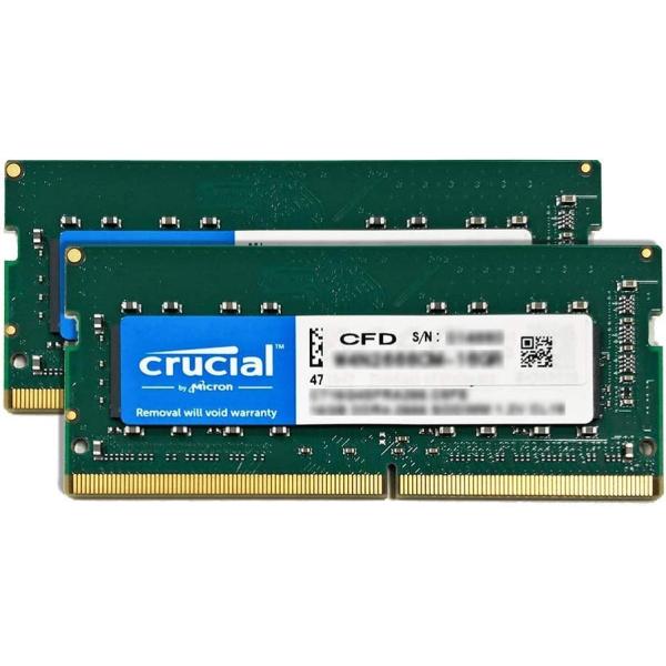 他サイト： Crucial(クルーシャル) CFD販売 ノートPC用メモリ DDR4-3200 (PC4-25600) 16GB×2枚 (32GB) 相性保の商品画像