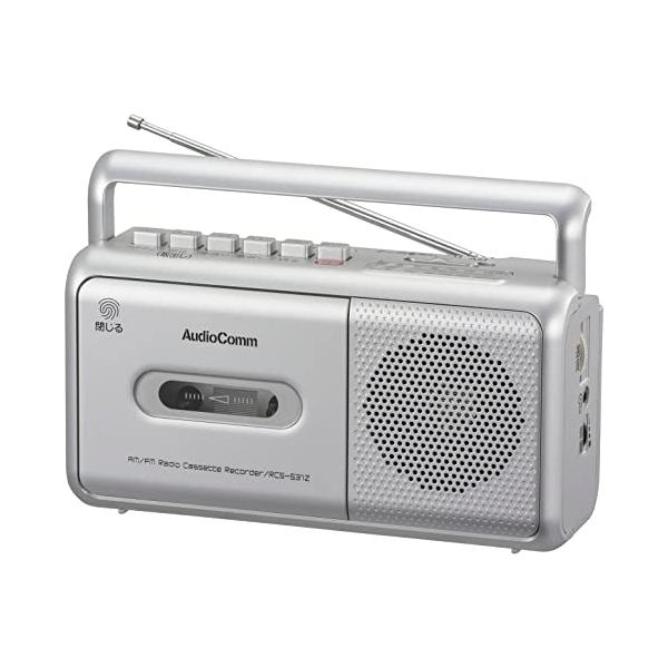 オーム電機AudioComm ラジカセ モノラルラジオカセットレコーダー