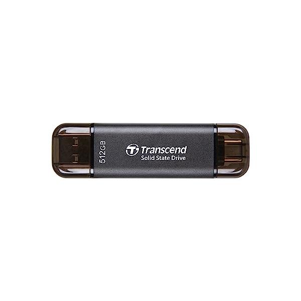 トランセンド ポータブルSSD 512GB 高速 最大1050 MB/s 超小型軽量11g