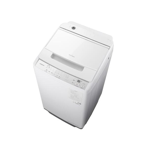 美品【2019年製】 日立 エアジェット機能付き 7kg 全自動洗濯機 ビートウォッシュ BW-V70C ナイアガラ ビート洗浄 日立 全自動洗濯機 洗濯7kg ホワイト ビートウォッシュ BW-V70M W 本体