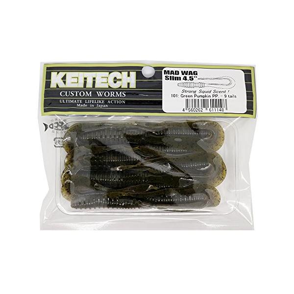 ケイテック(KEITECH) (Keitech) マッドワグスリム 4.5インチ #101 グリーンパンプキンペッパー