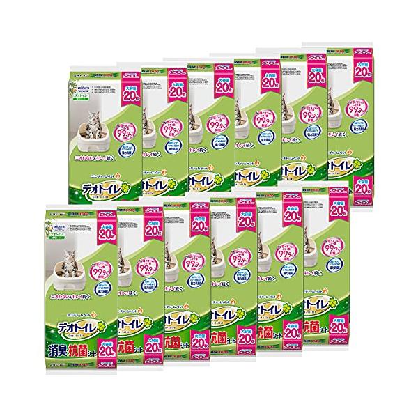 他サイト： デオトイレ 猫用 シート 消臭 抗菌シート 20枚×12個 おしっこ ペット用品 ユニチャーム[ケース販売]の商品画像