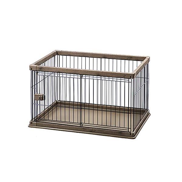 他サイト： アイリスオーヤマ 犬 サークル ウッディサークル ロータイプ ブラウン 小型犬用 幅97.5×奥行66.5×高さ55.5cm PWSR-960Lの商品画像