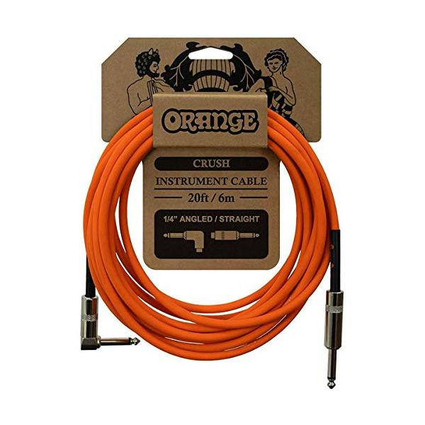 他サイト： ORANGE CRUSH Instrument Cable 20ft 6m 1/4 Angled Straight CA037 ギターケーブルの商品画像