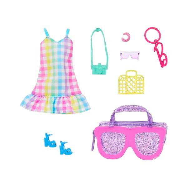 バービー(Barbie) バービー いっしょにおでかけ! チェックワンピースと