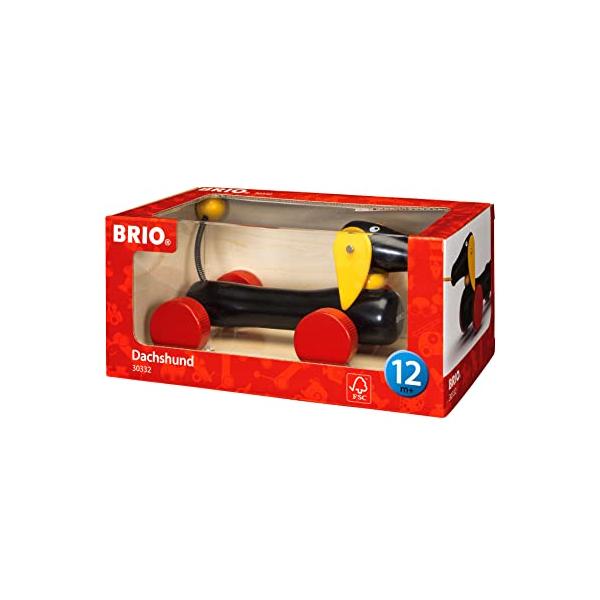 ・  30332・【歩き始めたお子様にプルトイ】イヌがモチーフの木製おもちゃ。引いて遊ぶタイプのクラシックな木製玩具です。ブリオの代表的なプルトイ。1958年の発売以来、世界中のお子様にお楽しみいただいてきました。ひもを引くと、しっぽと耳を...