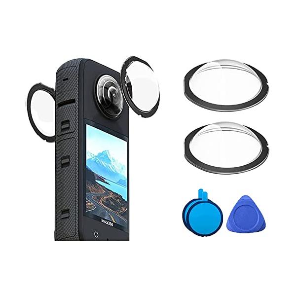 Kiowon insta360 x3用 粘着式レンズガード Lens Guards for x3 レンズ