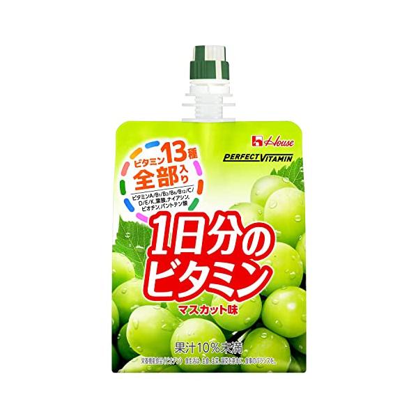 他サイト： ハウスウェルネスフーズ PERFECT VITAMIN 1日分のビタミンゼリー マスカット味 180g×24袋の商品画像