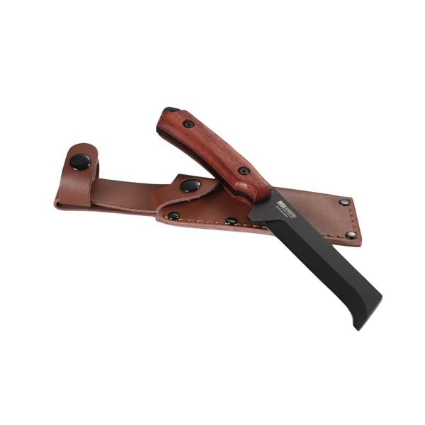 他サイト： 高儀(Takagi) KANUCHI OUTDOOR フルタングナタ 牛革ケース付き ベルトループ 携帯に便利 両刃 刃が地面に当たりにくい 刃の商品画像