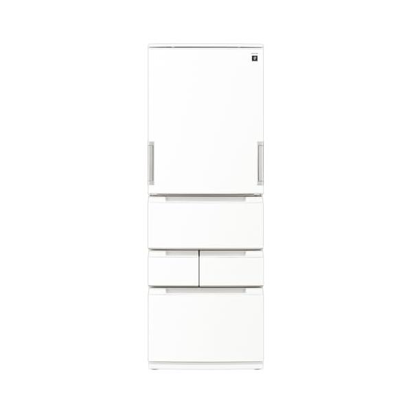 シャープ 冷蔵庫 幅65.0cm 457L 奥行薄型 SJ-MW46P-W ラスティック