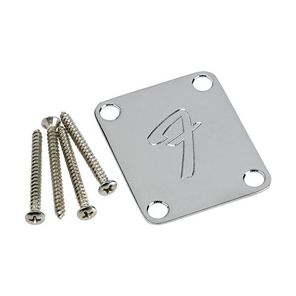 他サイト： Fender パーツ 4-Bolt Vintage-Style Neck Plate F (Chrome)の商品画像