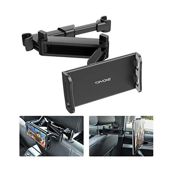 他サイト： 【2024年版】TRYONE タブレット ホルダー 車載ホルダー ヘッドレスト ホルダー 伸縮アームスタンド スマホ ホルダー ヘッドレスト バの商品画像