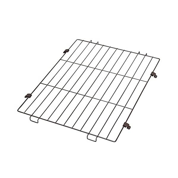 トイレ屋根・ウォールナット パーツ P-CS-470YV・商品サイズ（cm）：幅約44×奥行約61・材質：線材／スチール（エポキシ樹脂塗装）、屋根ジョイント／ポリプロピレン・対象：小型犬・猫（コンビネーションサークルP-CS-470V・14...