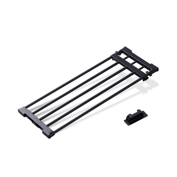 アイリスオーヤマ 伸縮棚 アダプター付き 耐荷重30kg 65-95cm H-J-NST65R ブラック