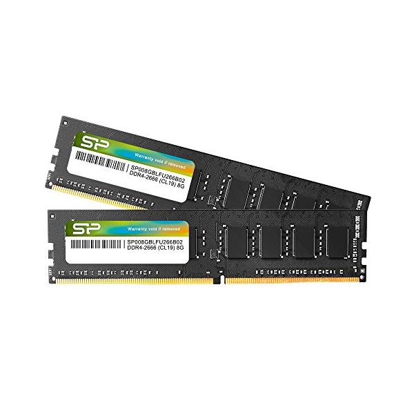 【新品】シリコンパワー DDR4-2666 8GB×2 計16GB シリコンパワー デスクトップPC用 メモリ DDR4 2666 PC4-21300 8GB x 2
