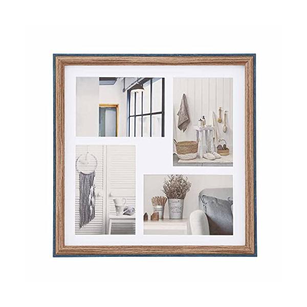 他サイト： ラドンナ フォトフレーム 写真たて DF85-HK-NV ネイビー 正方形 ハンカチ額 25角 3mm厚 ハンカチ 写真 メガジャケ 置掛兼用の商品画像