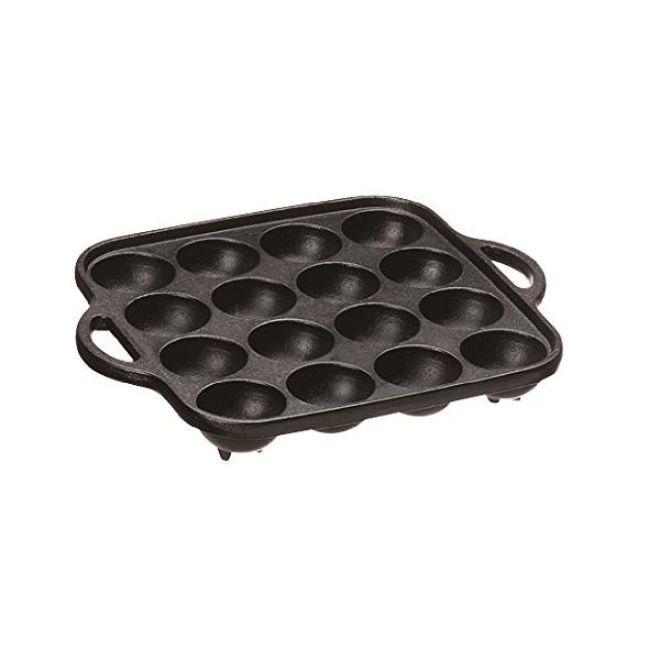 イシガキ 鉄鋳物 たこ焼き器 16穴 ブラック 縦20×横20×高さ3.5cm イシガキ 鉄鋳物 たこ焼き器 16穴 ブラック 縦20×横20×高さ3.5cm
