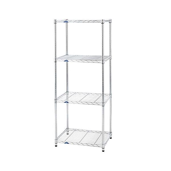 他サイト： ドウシシャ ルミナス スリム ラック スチールラック 収納棚 幅60 4段 防サビ加工 キャスター付き 頑丈 耐荷重135kg (棚板1枚あたりの商品画像