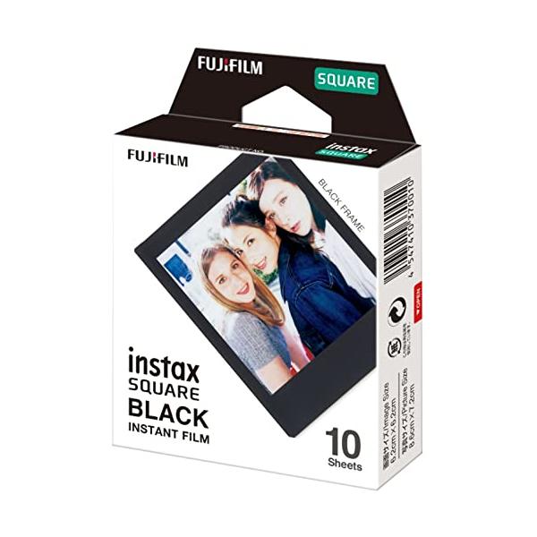 富士フイルム(FUJIFILM) スクエアフォーマットフィルム instax SQUARE ブラックフレーム 10枚入 INSTAX SQUAR