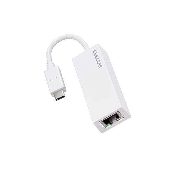 他サイト： エレコム 有線LANアダプター USB-C 1Gbps ギガビットイーサネット USB3.2(Gen1) Windows Mac 対応 ホワイトの商品画像