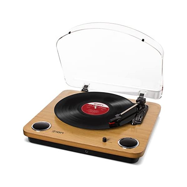 ION Audioレコードプレーヤー スピーカー内蔵 USB ヘッドホン端子 レコードの音をUSB接続でPCに録音可能 33-1/3、45、78