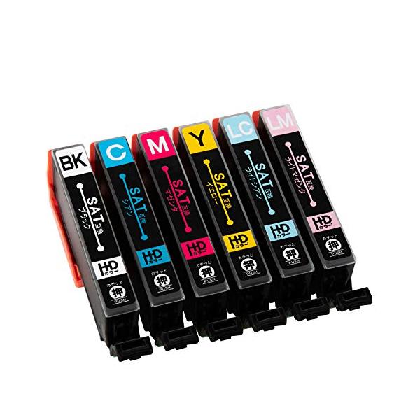 他サイト： 【インクのチップス】 SAT (サツマイモ) SAT-6CL 6色セット エプソン (EPSON)用 互換インク ＜残量表示対応/発色のよいHDの商品画像