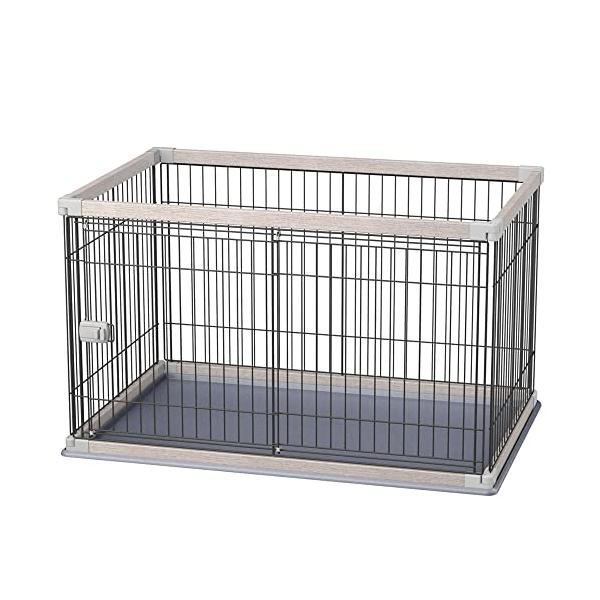 本体・アッシュグレー 中型犬用 PWSR-1280V・・Color:アッシュグレー・商品サイズ（cm）／外寸：幅約120.0×奥行約80.0×高さ約71.0／内寸：幅約108.5×奥行約68.5／入口寸法：幅約48.5×高さ約57.5・重量...