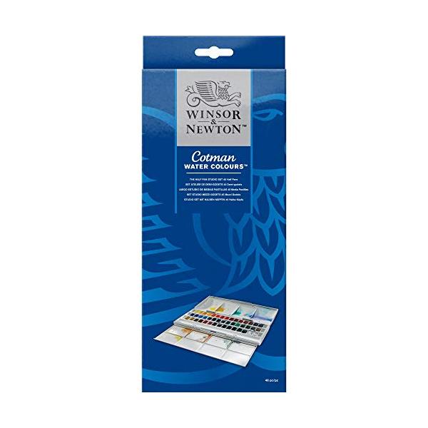他サイト： Winsor &amp; Newton ウィンザー&amp;ニュートン 水彩絵具 ウィンザー&amp;ニュートン コットマン ウォーターカラー 40色セット (45個)の商品画像