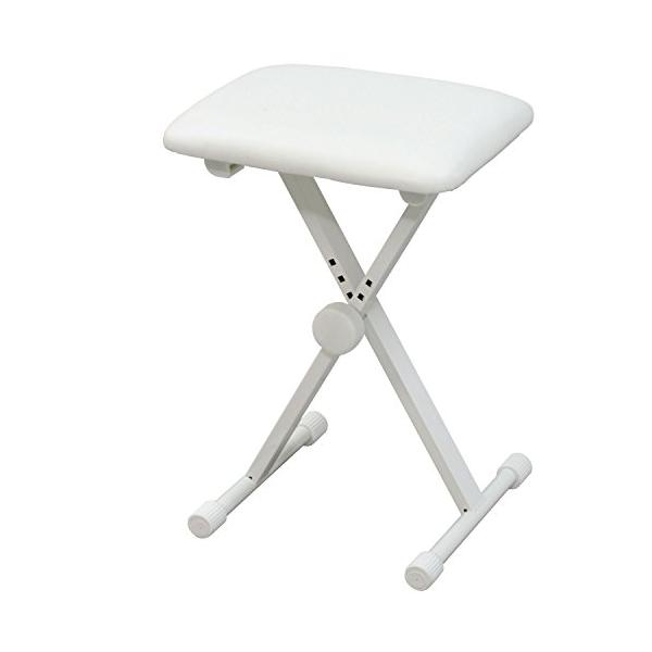 他サイト： キクタニ キーボードベンチ ピアノイス X型 KB-60 ホワイトの商品画像