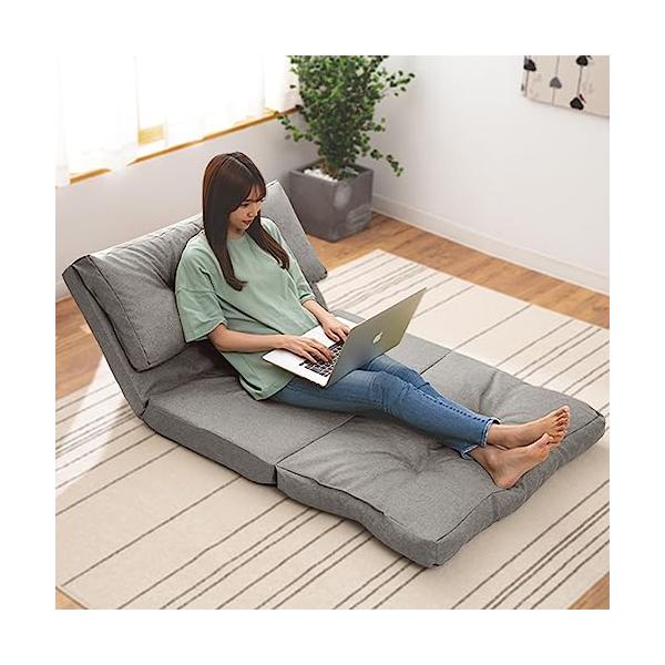 座椅子　アイリスプラザ ソファーベッド　幅90cm 14段階リクライニング Amazon｜アイリスプラザ ソファーベッド マルチに使える3WAY 幅