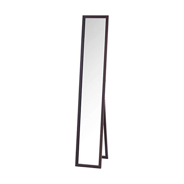他サイト： 不二貿易 姿見 全身鏡 スタンドミラー 幅27×奥行39×高さ147.5cm ブラウン ルームミラー 木目調 折りたたみ 飛散防止加工 7209の商品画像