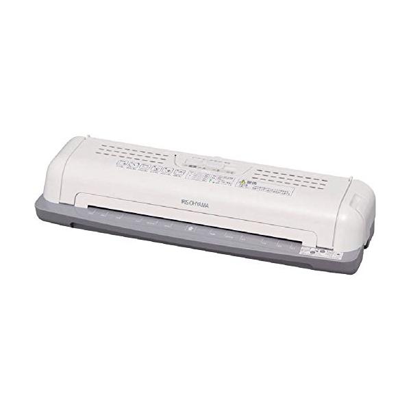 アイリスオーヤマ ラミネーター A3/A4対応 ~150μm対応 ウォームアップ時間6分 温度調節機能付き ホワイト/グレー LTA32W アイリスオーヤマ ラミネーター A3/A4対応 ~150μm対応 ウォームアップ