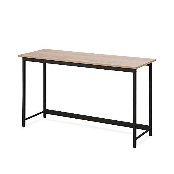 他サイト： アイリスオーヤマ 机 デスク パソコンデスク pcデスク シンプル 幅120cm 奥行40cm ライトナチュラル×ブラック ベーシックデスク 勉の商品画像