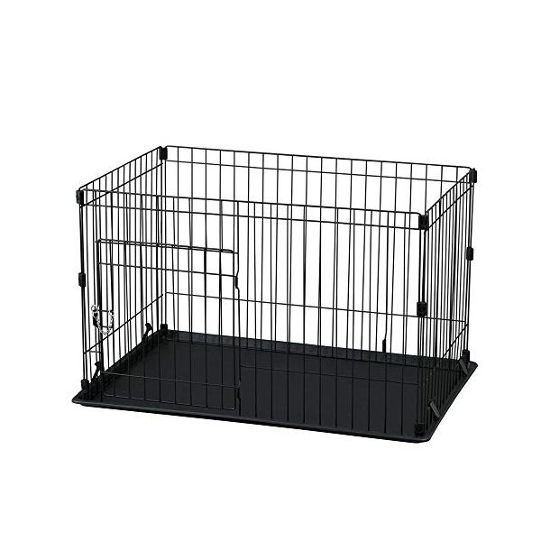 他サイト： アイリスオーヤマ システムサークルトレー付き P-STN-550 ブラック 小型犬用 幅90×奥行60×高さ55.2cmの商品画像