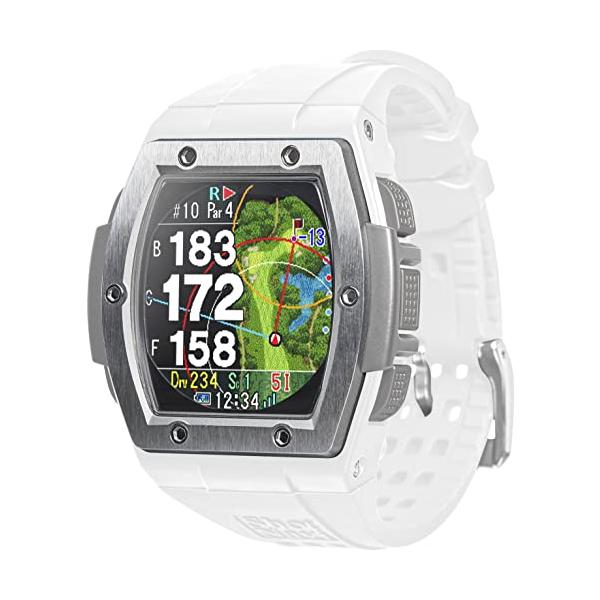 Shot Navi Crest ゴルフ用距離計 ホワイト Shot Navi Crest(ショットナビ) ホワイト×シルバー GPSゴルフ