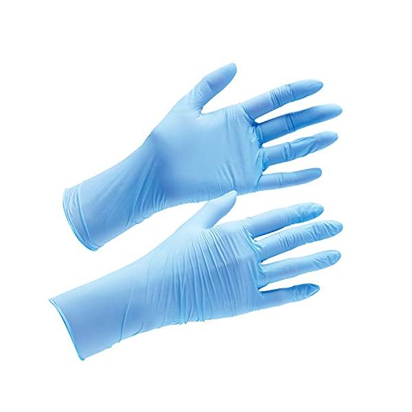 他サイト： [ミドリ安全] ニトリル 手袋 作業用 肌に優しい アクセラレーターフリー ベルテ722 極薄 粉なし ブルー M 100枚の商品画像
